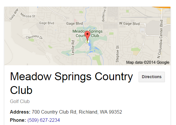 Map Link with Directions to Meadow Springs Country Club